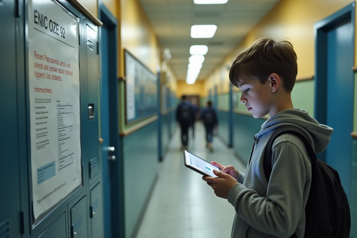 Adolescent dans le couloir d