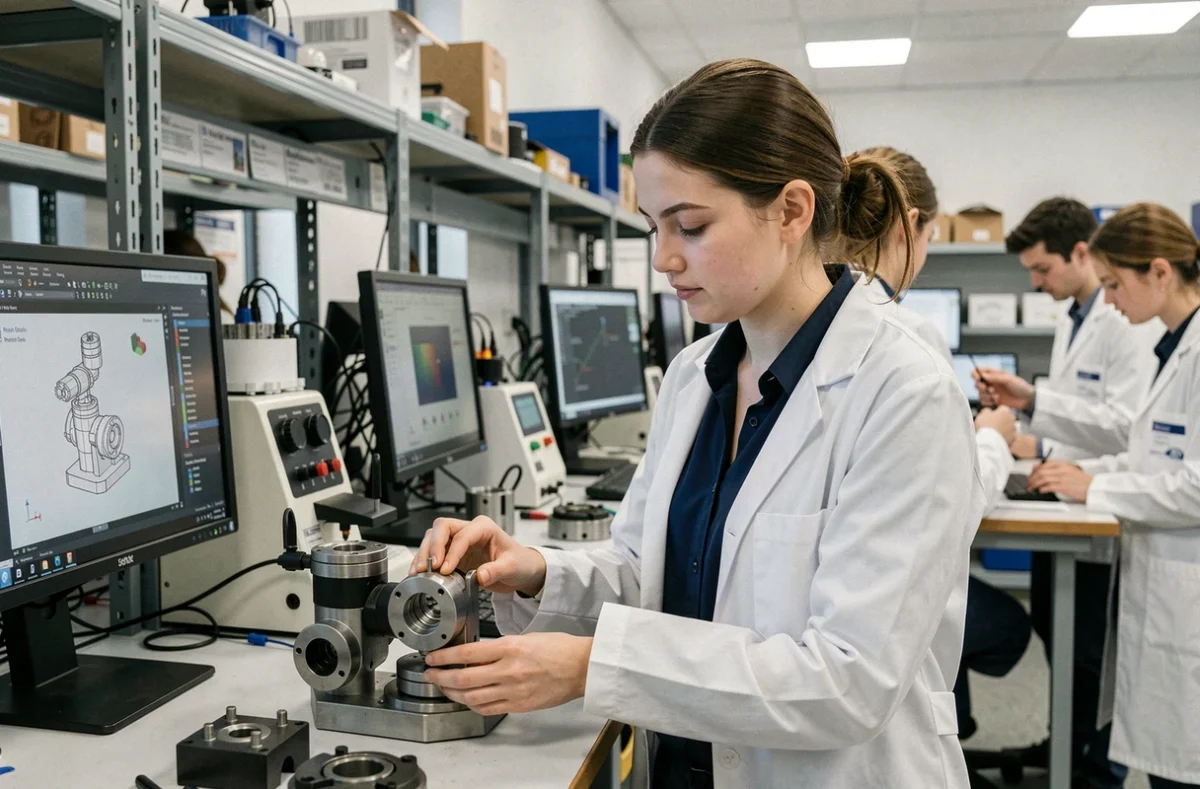 Étudiante en formation ingénieur dans le laboratoire de Polytech Orléans